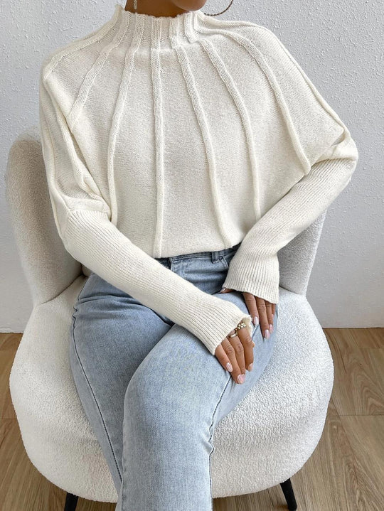 Zhara -warm knitted sweater with high collar