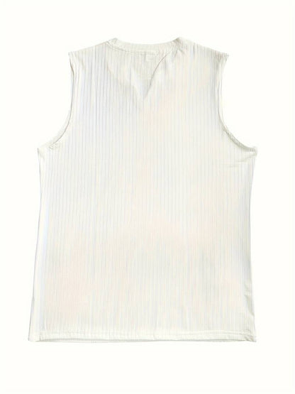 Dylan high stretch rib knit tank top with v neckline