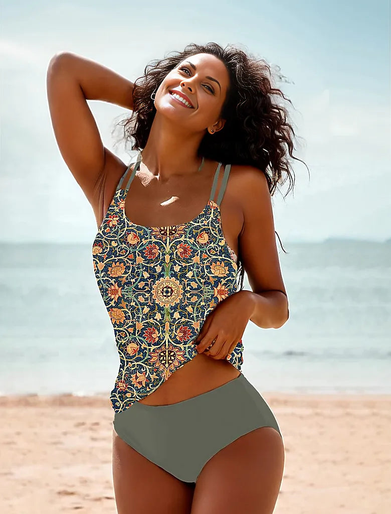 Sadella | Sleeveless swimwear with an attractive, glamorous pattern