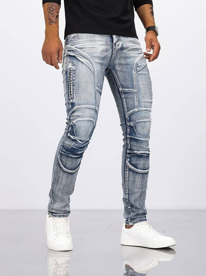 Liam - casual skinny biker jeans for men