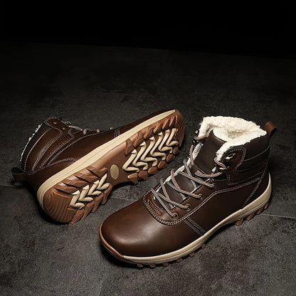 Mesa - vintage leather winter boots for men