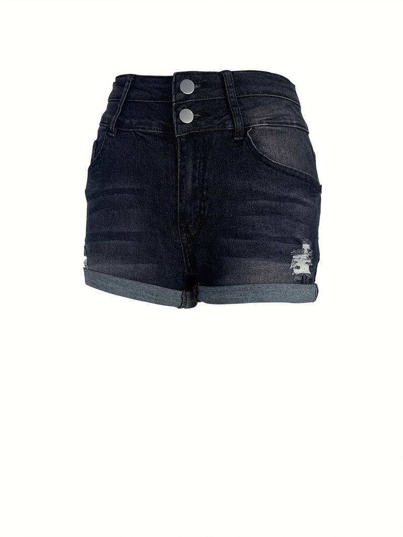 Natalie – spring/summer ribbed denim shorts