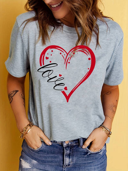 Chloe – crew neck t-shirt with love print