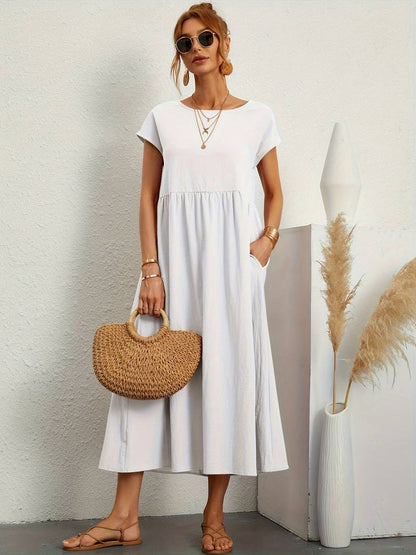 Harper – vintage short sleeve dress for spring and summer