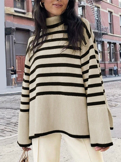 Natalie - striped turtleneck