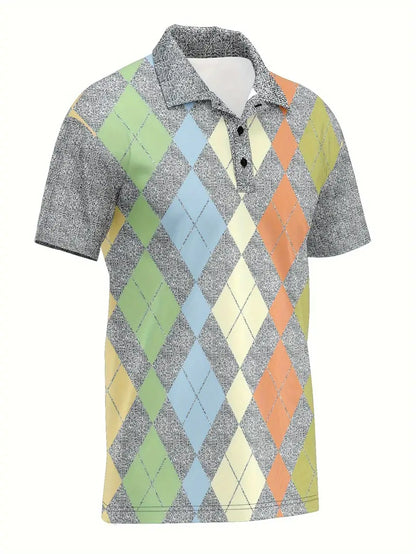 Mason - vintage color block short sleeve polo shirt