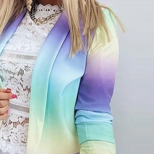 Thanea | women's long sleeve tie dye blazer