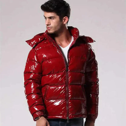 Matthew - shiny puffer jacket for men