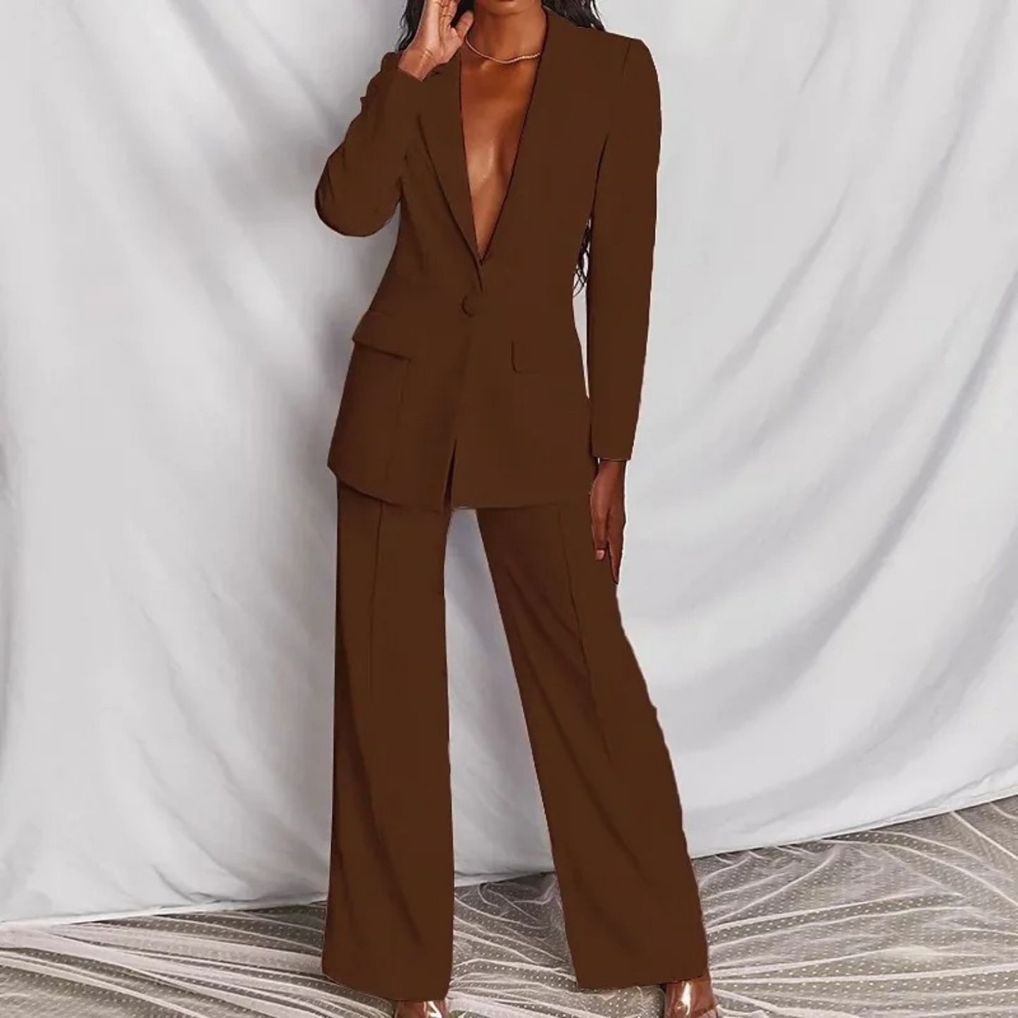 Bina - long sleeve blazer and pants set for women