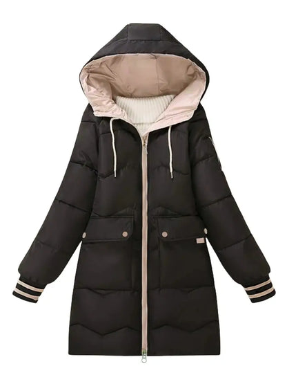 Hauda - coat with hood and zipper for women