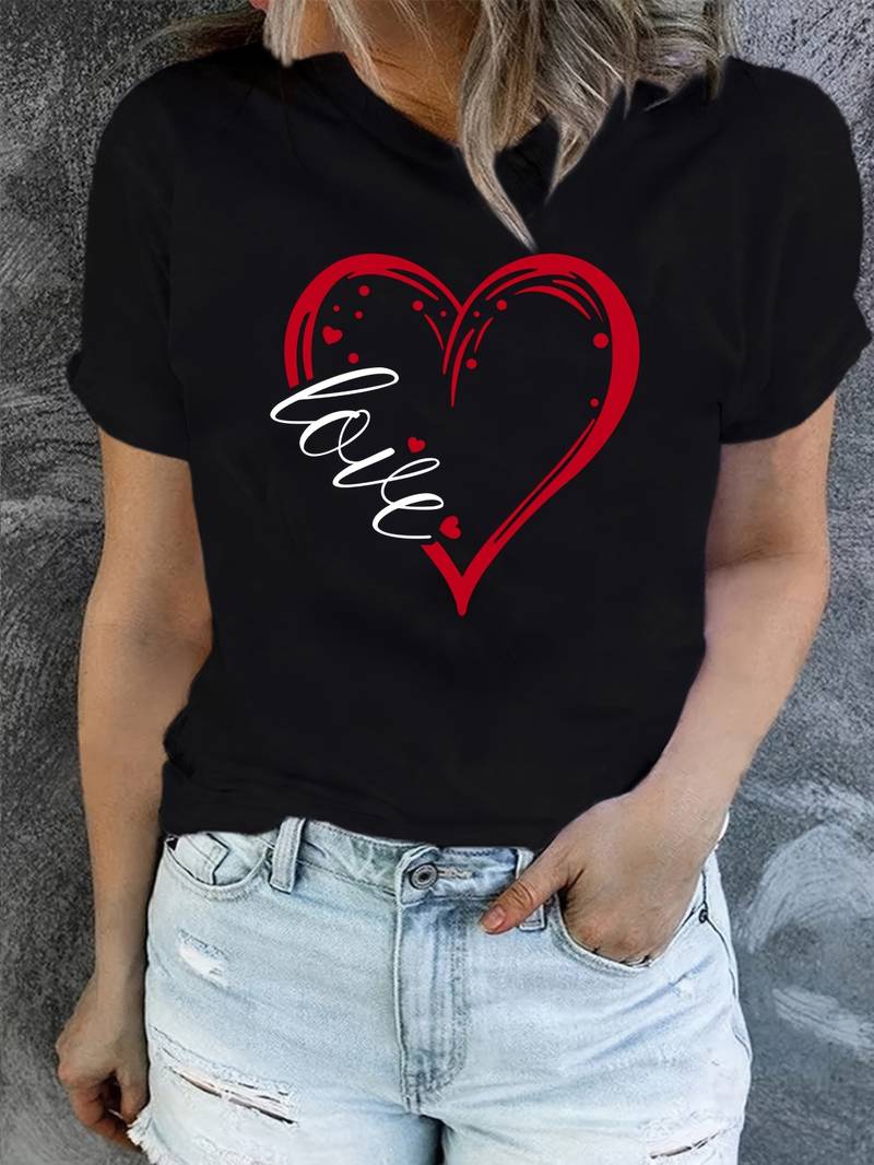 Chloe – crew neck t-shirt with love print