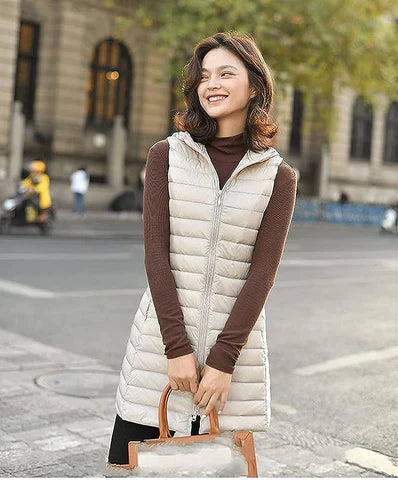 Sleevelesselegance – sleeveless long coat