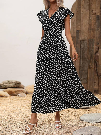 Samantha - allover print a-line dress