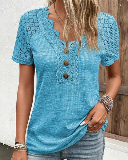 Laura – elegant allure lace t-shirt