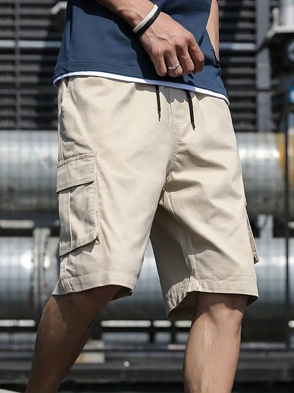 Logan - cargo shorts with multiple pockets and drawstring waist