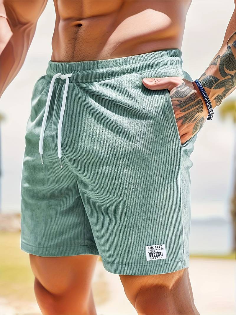 David drawstring shorts with pockets for men