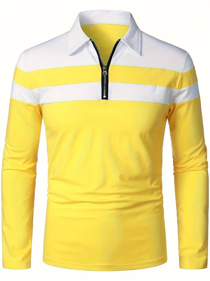 Ethan long sleeve zip polo shirt