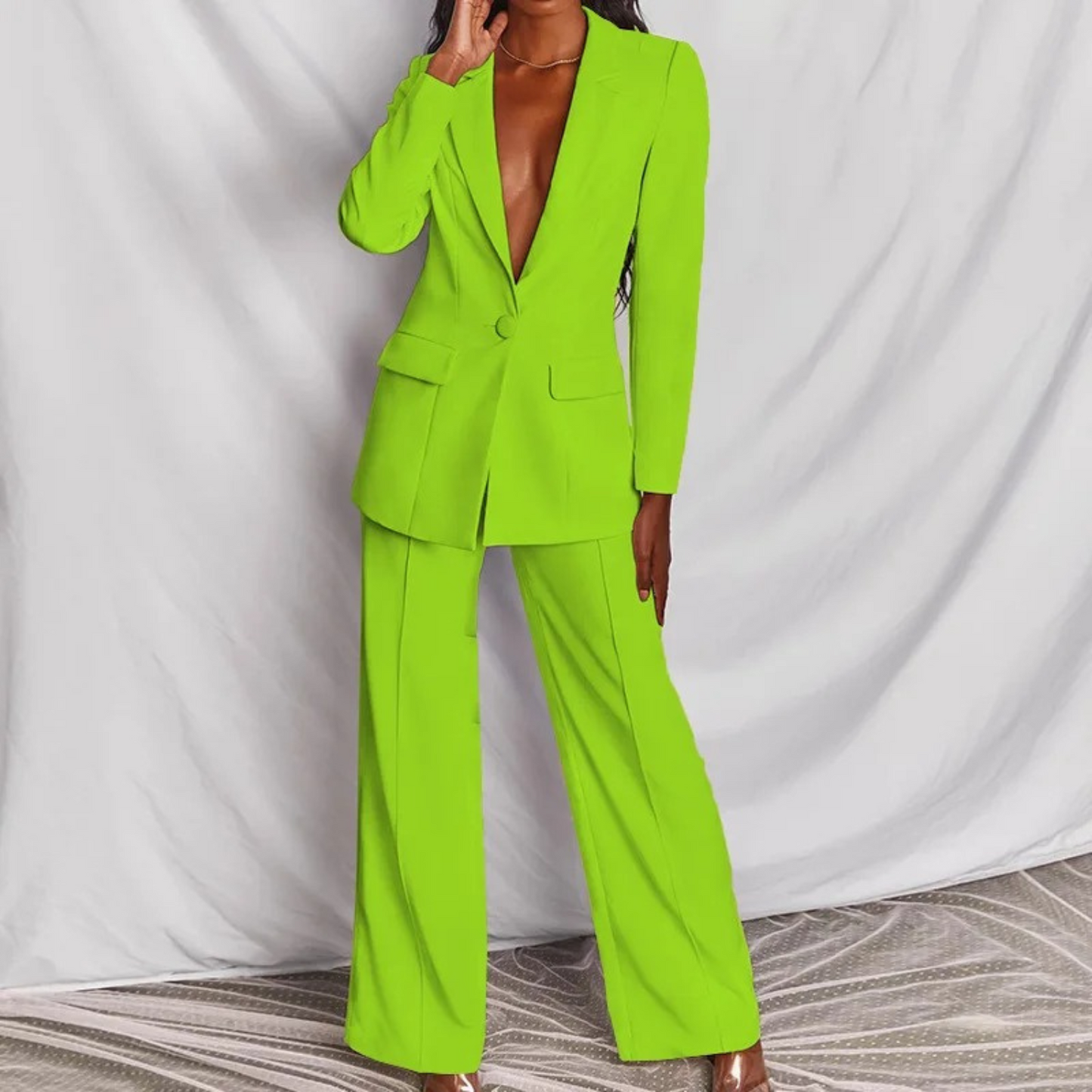 Bina - long sleeve blazer and pants set for women