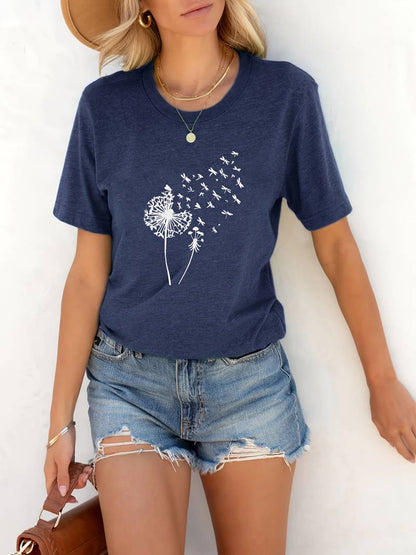 Thalassa - dandelion print crew neck t-shirt