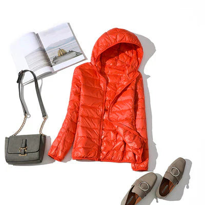 Aylin - warm autumn jacket with a hood