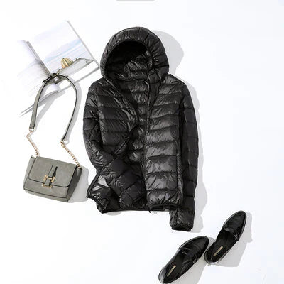 Aylin - warm autumn jacket with a hood