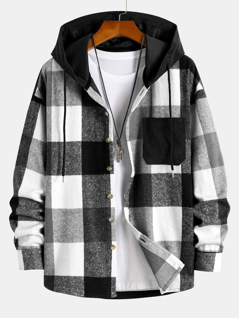 Dylan | relax fit flannel shirt with hood