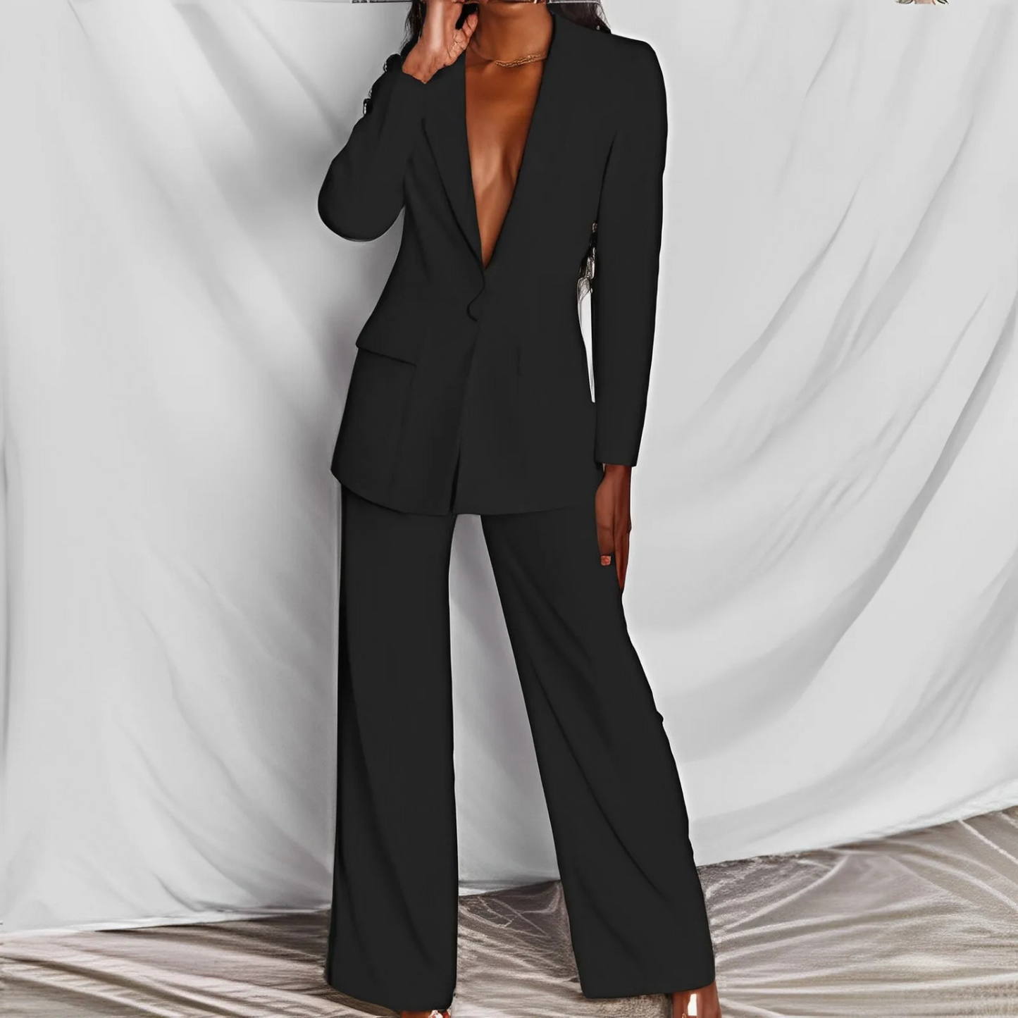 Bina - long sleeve blazer and pants set for women