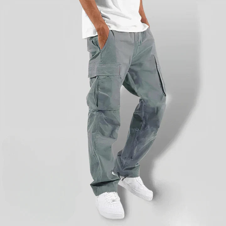 Felix - colorful men's cargo pants in dark gray