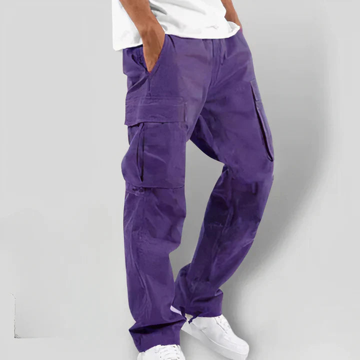 Felix - colorful men's cargo pants in dark gray