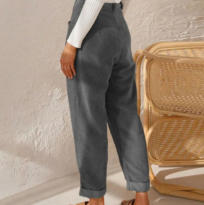 MALIA - casual leisure trousers made of corduroy