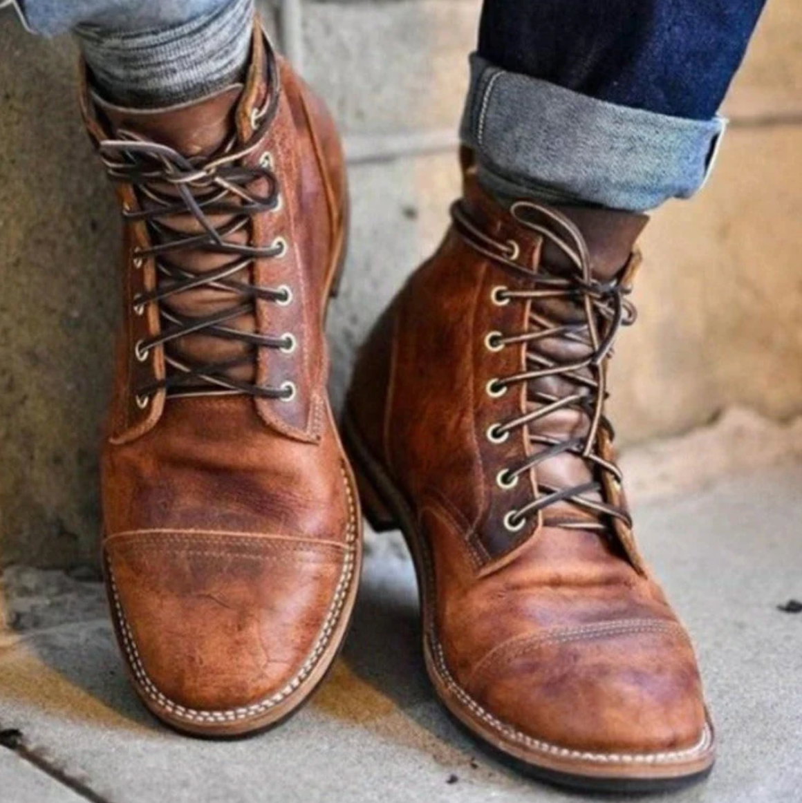 Thomas - robust leather boots for men