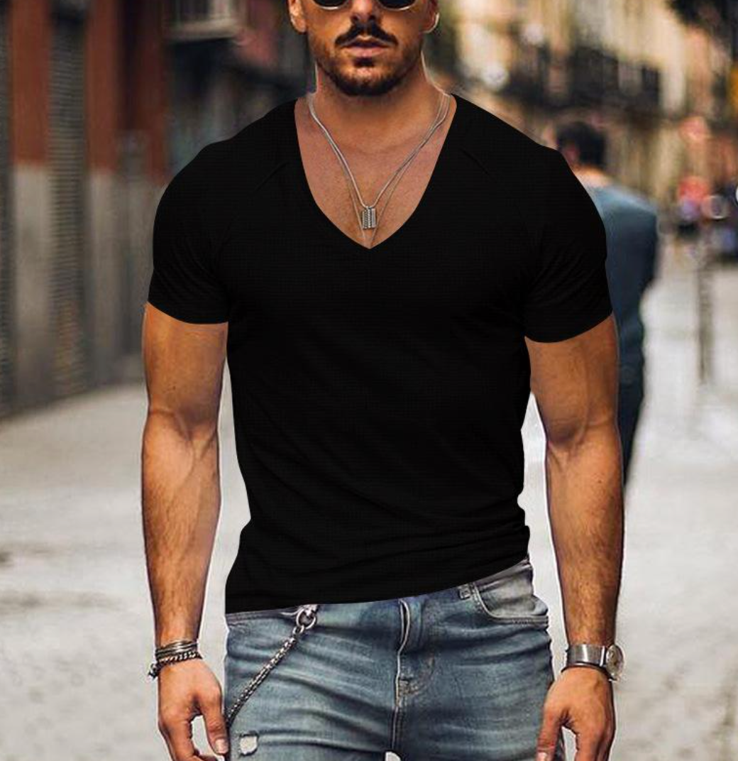 Gratianus - timeless soft-fit v-neck t-shirt for men