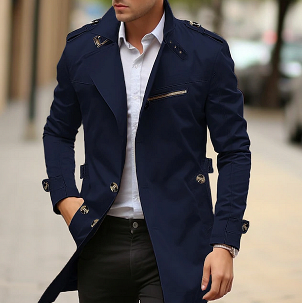 Matthew – elegant spring trench coat for men