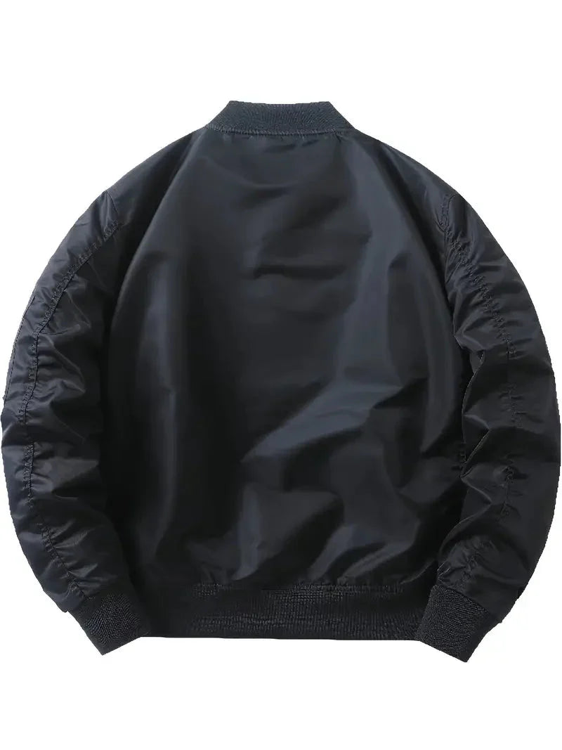 Bomberjacke | Reißverschlüsse | Taschen | Pilot Jacke | Herrenbekleidung-Leyna Moda