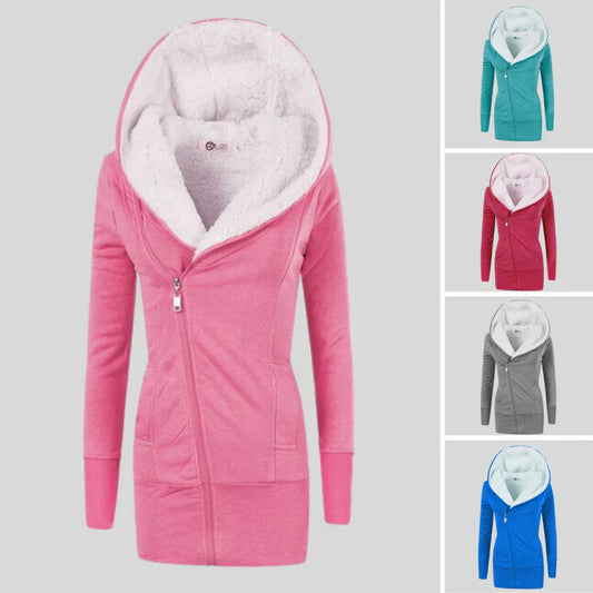 Brie – fleece cardigan with hood