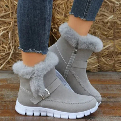 Berna - new casual short plush suede ankle boots