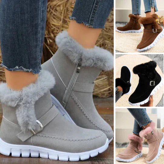 Berna - new casual short plush suede ankle boots