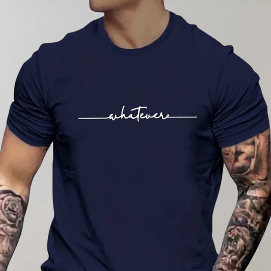 Casual men's t-shirt with a crew neck