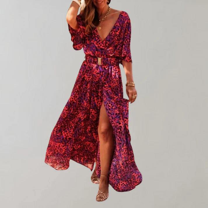 Maxi wrap summer dress