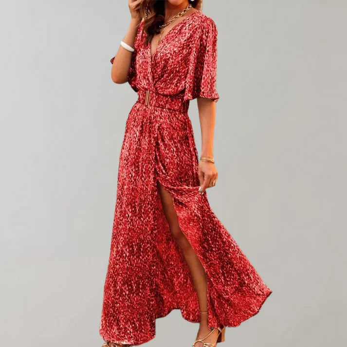 Maxi wrap summer dress