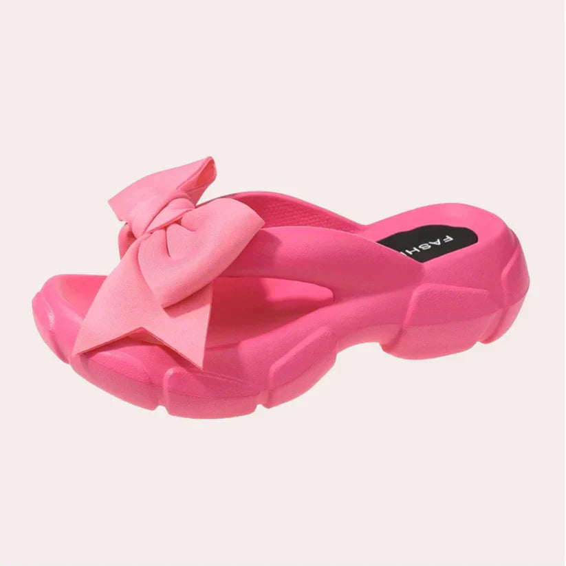 Damonie | Elegant women's slippers with bow detail