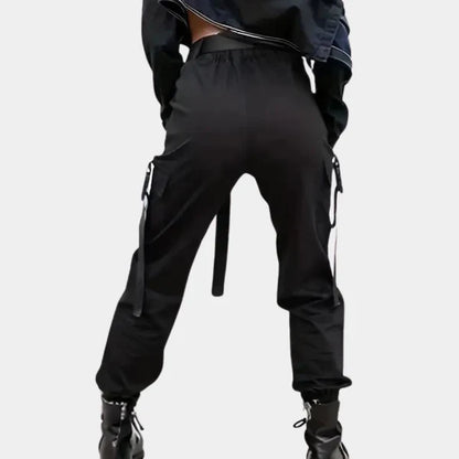 High-waisted cargo pants for women