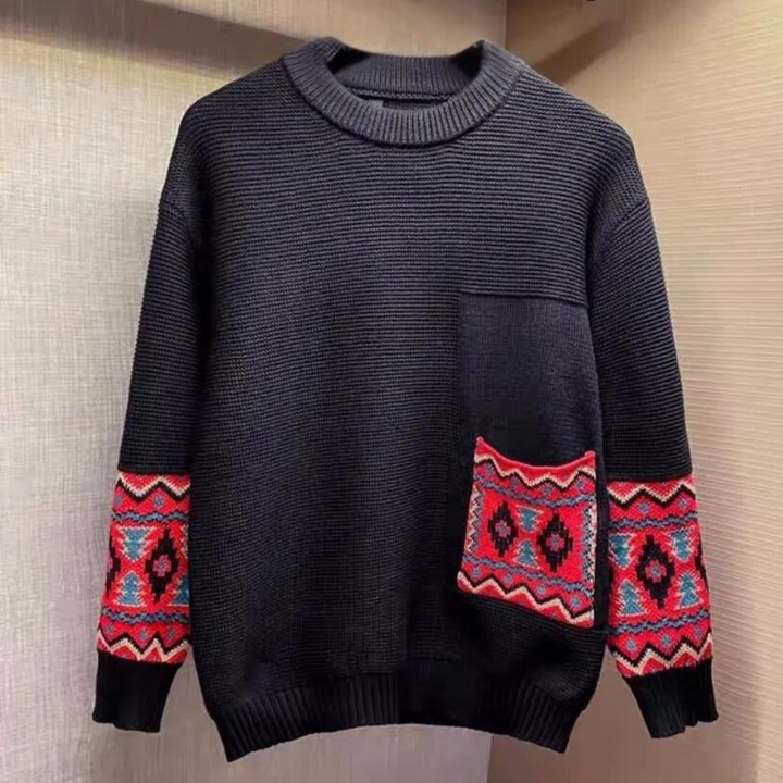 Cosmin - modern men's sweater with tribal design