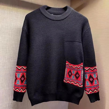 Cosmin - modern men's sweater with tribal design