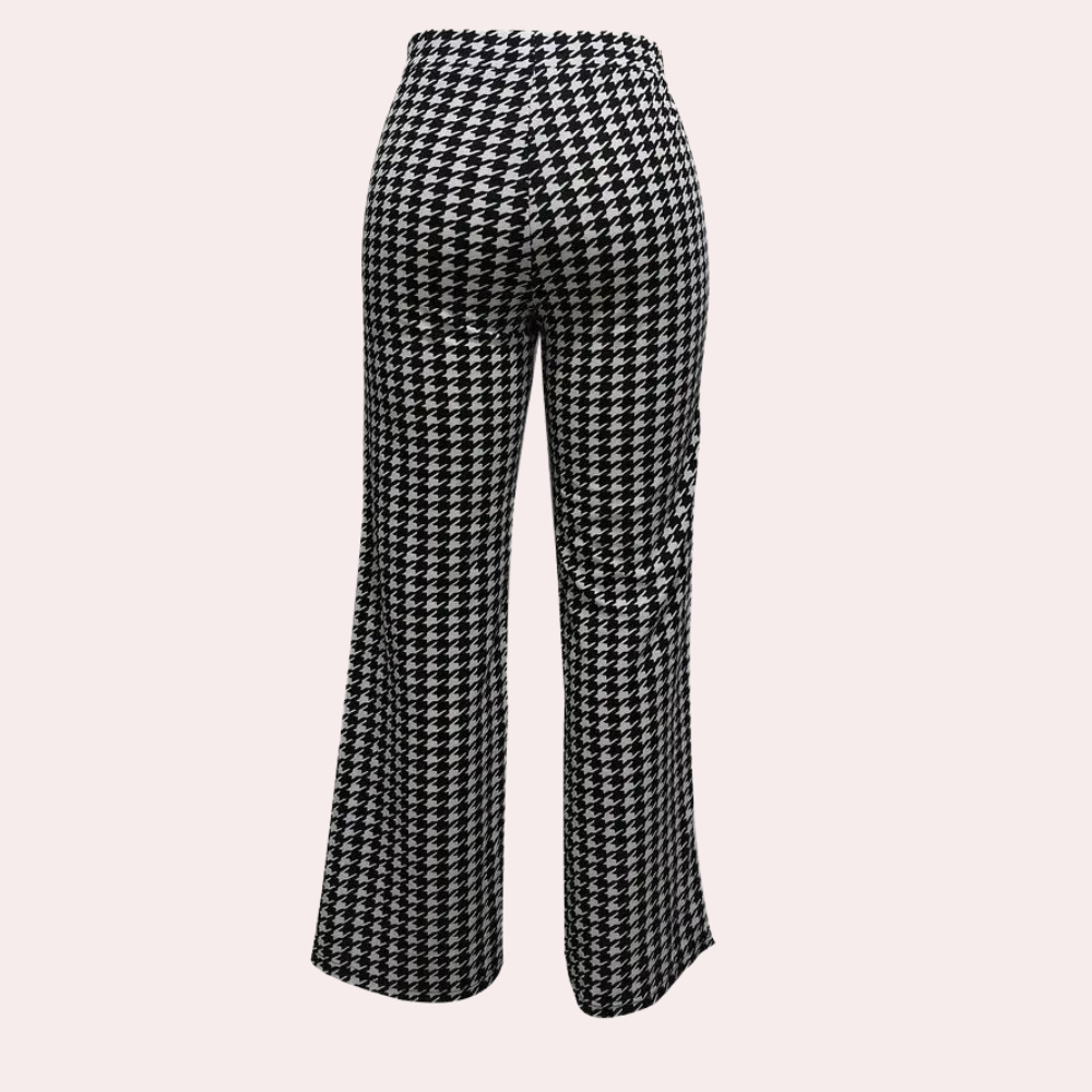 Zahara - stylish houndstooth trousers for women with a timeless design