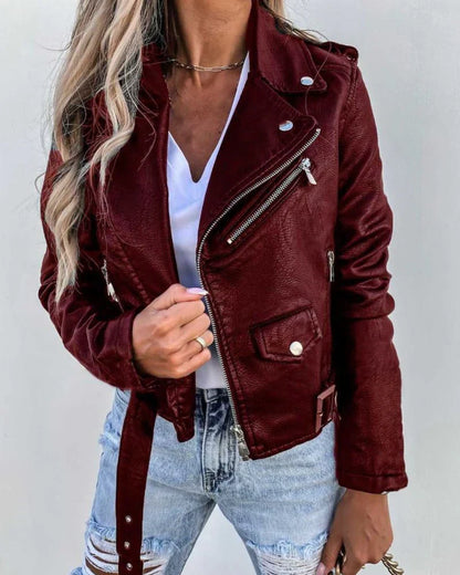 Leather summer jacket – casey