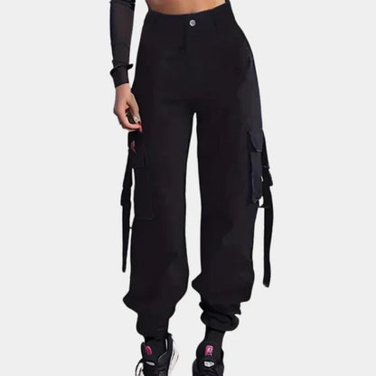 High-waisted cargo pants for women