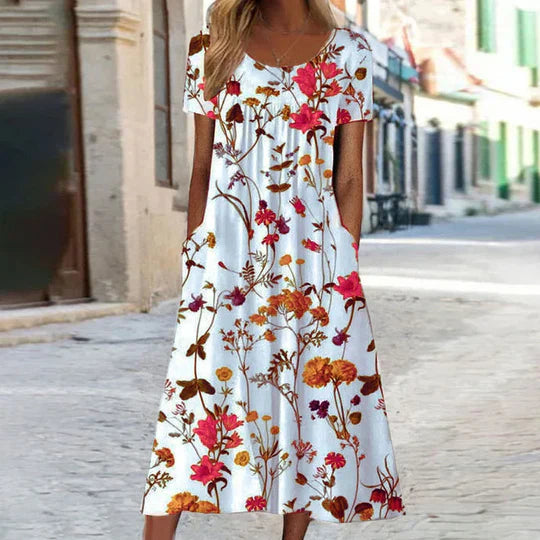 Charlotte - floral midi summer dress female