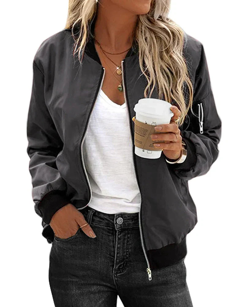 Rinna - stylish classic bomber jacket with pockets - perfect for any occasion