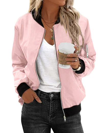 Robin - stylish classic bomber jacket with pockets - perfect for any occasion